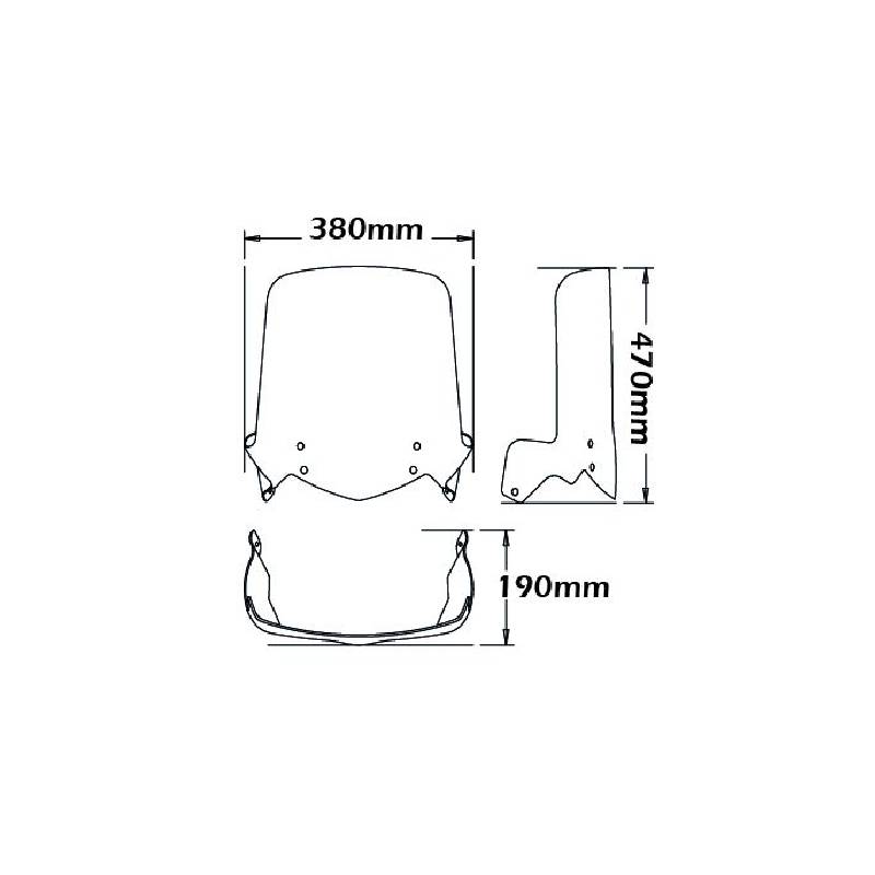 Parabrisas con guardamanos f BMW 650 gs 04-07